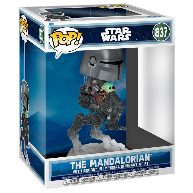 Funko POP! Star Wars - Mandalorian & Grogu The Mandalorian with Grogu in Imperial Remnant AT-RT #837