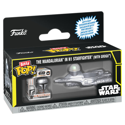 Funko Bitty POP! Star Wars - The Mandalorian in N1 Starfighter (With Grogu)
